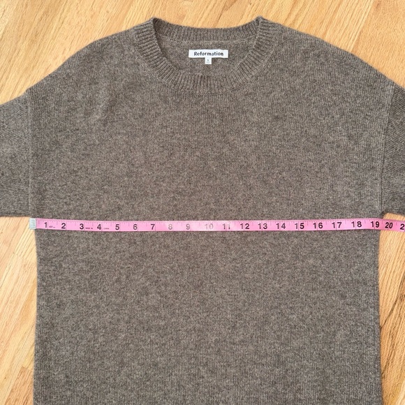 Reformation 100% Cashmere Henrietta Mini Dress Luxury Cocoa Brown Size Small - Picture 10 of 14